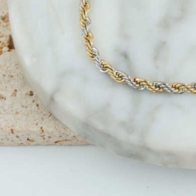 PULSERA ZO12341B BICOLOR Acero Inoxidable