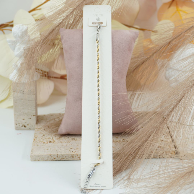 PULSERA ZO12341B BICOLOR Acero Inoxidable