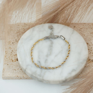 PULSERA ZO12341B BICOLOR Acero Inoxidable