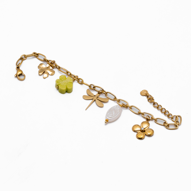 PULSERA Y00783 VERDE Acero Inoxidable 2B28