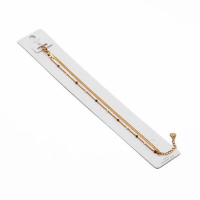 PULSERA Y00720 BLANCO+CAFE Acero Inoxidable 2B36