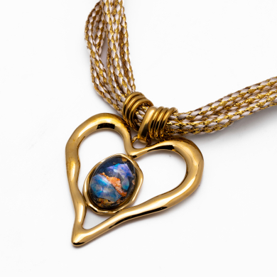 COLLAR Y00617 AZUL Acero Inoxidable E56