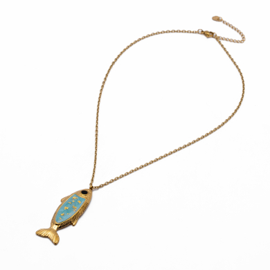 COLLAR Y00724  TFN AZUL Acero Inoxidable 2D410