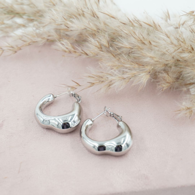 ARETES ZO11570E PLATEADO Acero Inoxidable