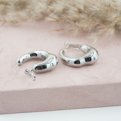 ARETES ZO11570E PLATEADO Acero Inoxidable