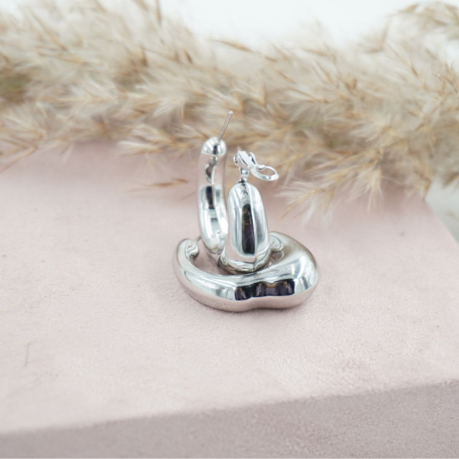 ARETES ZO11570E PLATEADO Acero Inoxidable
