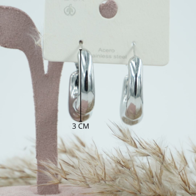ARETES ZO11570E PLATEADO Acero Inoxidable
