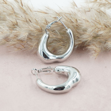 ARETES ZO11570E PLATEADO Acero Inoxidable