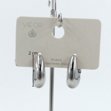 ARETES ZO11149E/17MM/200 PLATEADO Acero Inoxidable