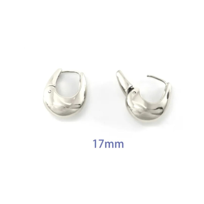 ARETES ZO11149E/17MM/200 PLATEADO Acero Inoxidable