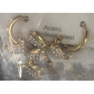 ARETES ZO15313E DORADO Acero Inoxidable