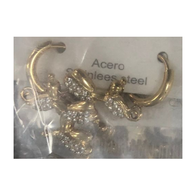 ARETES ZO15313E PLATEADO Acero Inoxidable