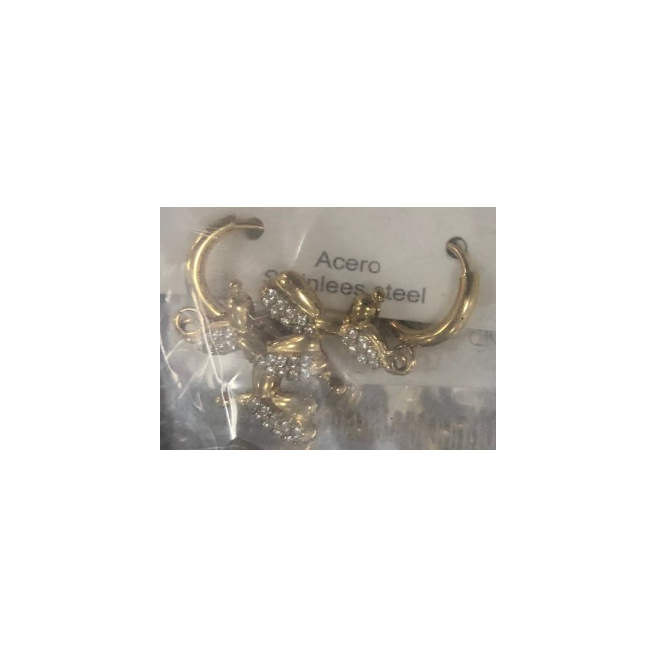 ARETES ZO15313E PLATEADO Acero Inoxidable