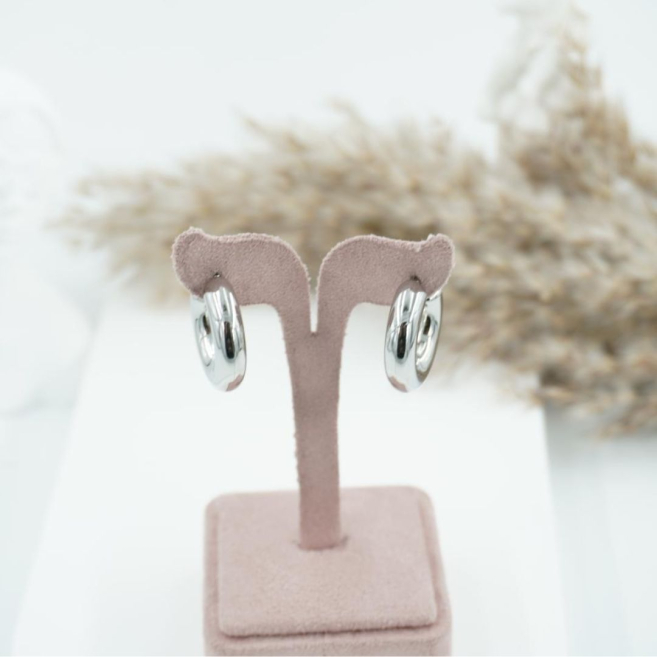ARETES ZO8780E/6*24MM/300 PLATEADO Acero Inoxidable