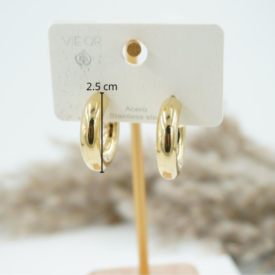 ARETES ZO8780E/6*24MM/300 DORADO Acero Inoxidable