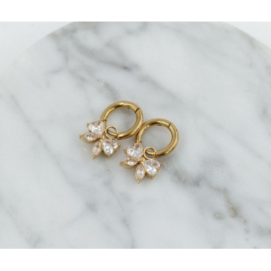 ARETES ZO11954E DORADO Acero Inoxidable