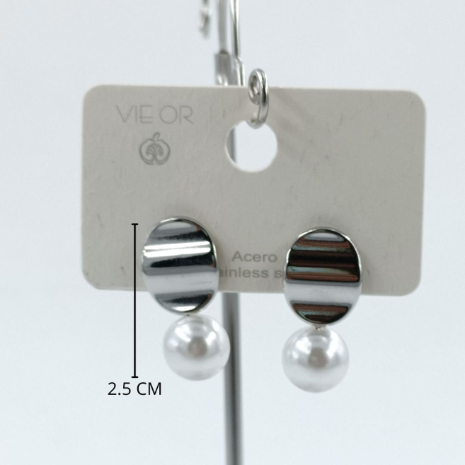 ARETES ZO10413E200 PLATEADO Acero Inoxidable
