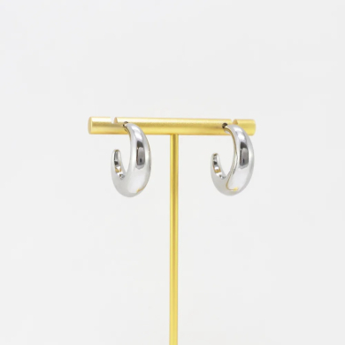 ARETES ZO9928E/25MM/300 PLATEADO Acero Inoxidable