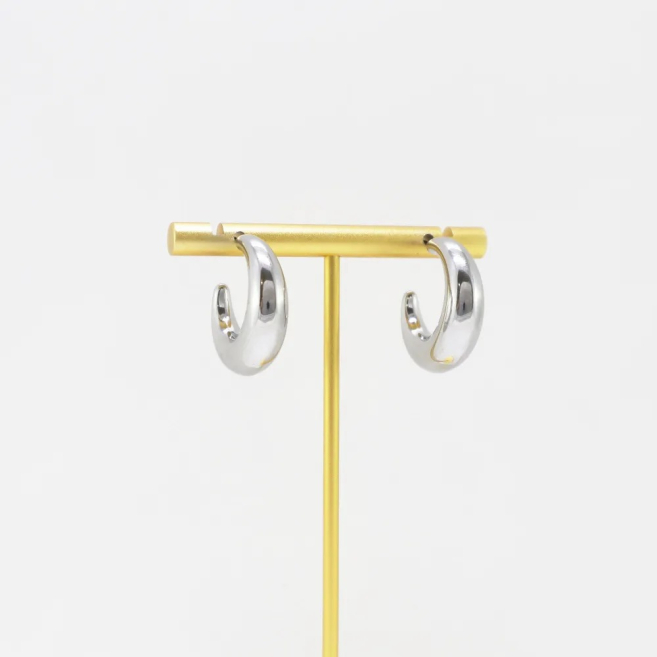ARETES ZO9928E/25MM/300 PLATEADO Acero Inoxidable