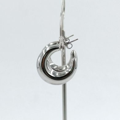 ARETES ZO9928E/25MM/300 PLATEADO Acero Inoxidable