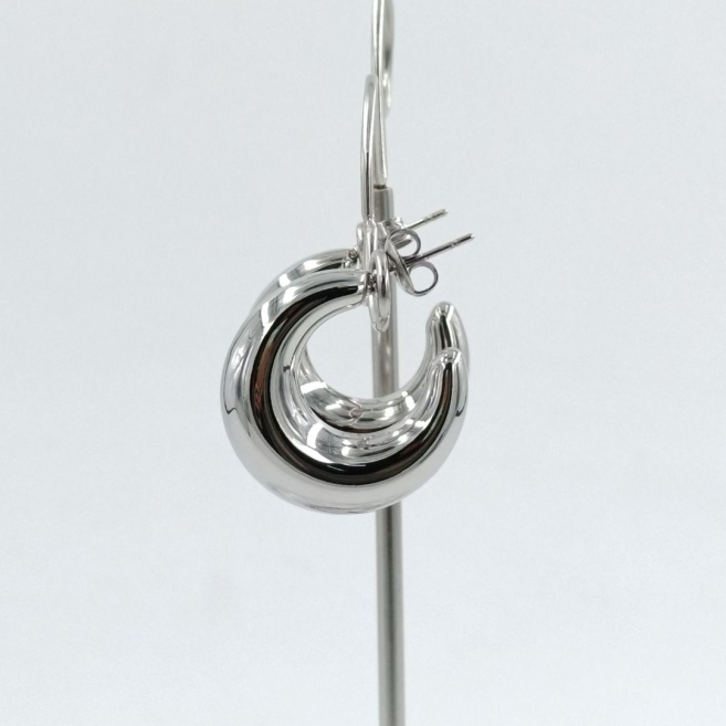 ARETES ZO9928E/25MM/300 PLATEADO Acero Inoxidable