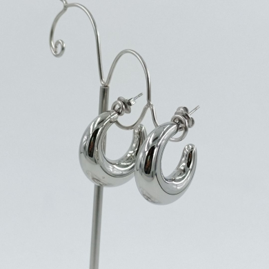 ARETES ZO9928E/25MM/300 PLATEADO Acero Inoxidable