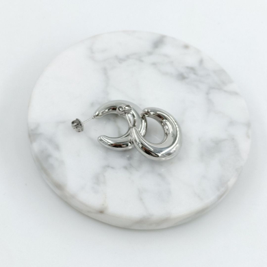 ARETES ZO9928E/25MM/300 PLATEADO Acero Inoxidable