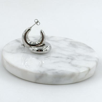 ARETES ZO9928E/25MM/300 PLATEADO Acero Inoxidable