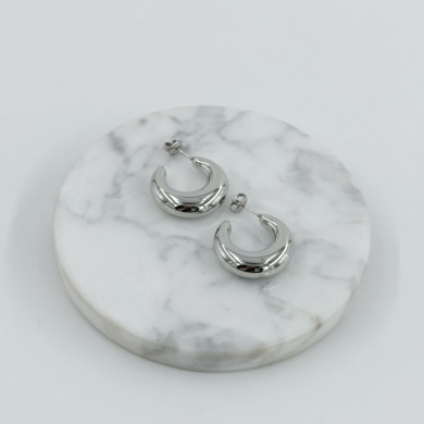 ARETES ZO9928E/25MM/300 PLATEADO Acero Inoxidable