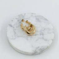 ARETES ZO9928E/25MM/300 DORADO Acero Inoxidable