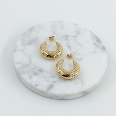 ARETES ZO9928E/25MM/300 DORADO Acero Inoxidable