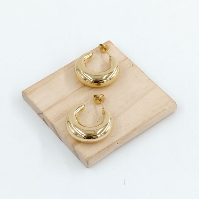 ARETES ZO9928E/25MM/300 DORADO Acero Inoxidable