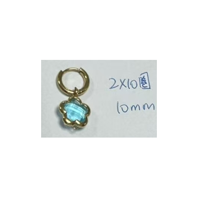 ARETES ZO14522E DORADO+FUXIA Acero Inoxidable