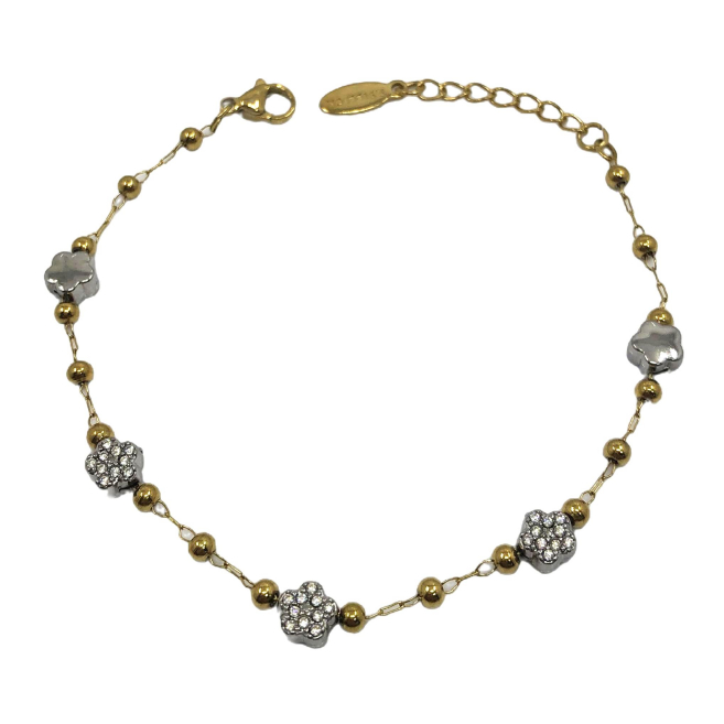 PULSERA ZO13329B BICOLOR Acero Inoxidable