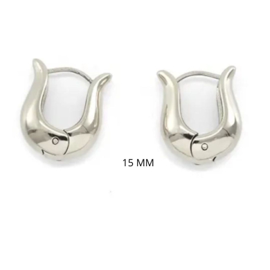 ARETES ZO11153E/15MM/200 PLATEADO Acero Inoxidable