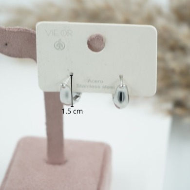 ARETES ZO11153E/15MM/200 PLATEADO Acero Inoxidable