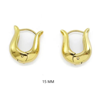 ARETES ZO11153E/15MM/200 DORADO Acero Inoxidable