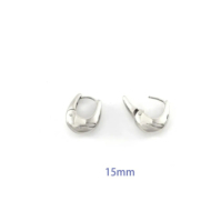 ARETES ZO11150E/15MM/200 PLATEADO Acero Inoxidable