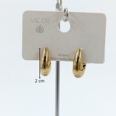 ARETES ZO11150E/15MM/200 DORADO Acero Inoxidable