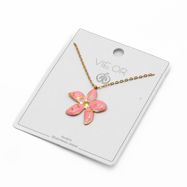 COLLAR Y00744 ROSA Acero Inoxidable E27