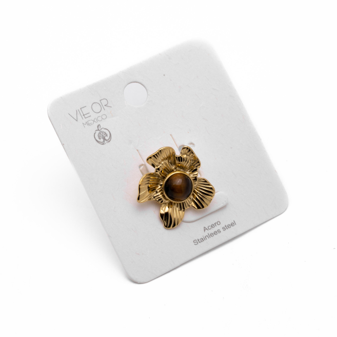 ANILLO Y00701 MARRON Acero Inoxidable A38