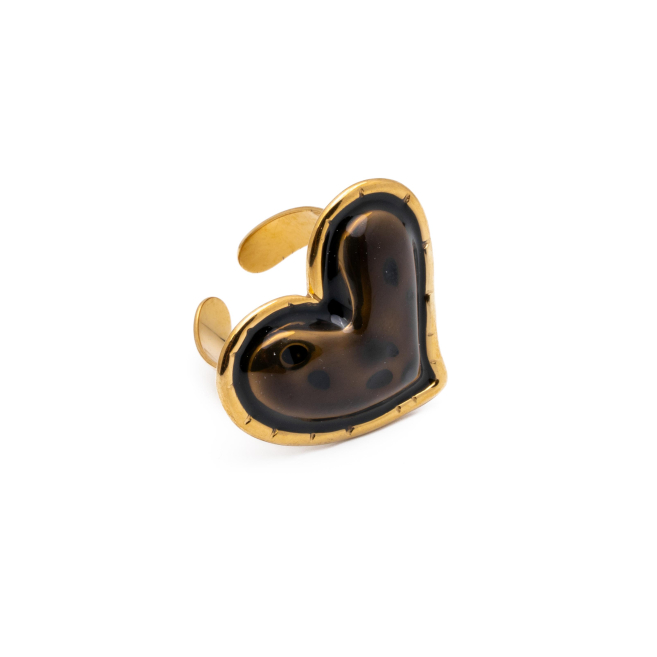 ANILLO Y00648 NEGRO Acero Inoxidable