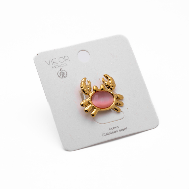 ANILLO Y00768 ROSA Acero Inoxidable 2A31