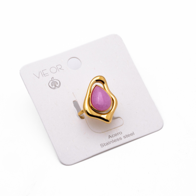 ANILLO Y00637 ROSA Acero Inoxidable A27