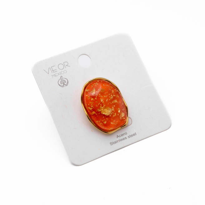 ANILLO Y00734 NARANJA Acero Inoxidable 2A26