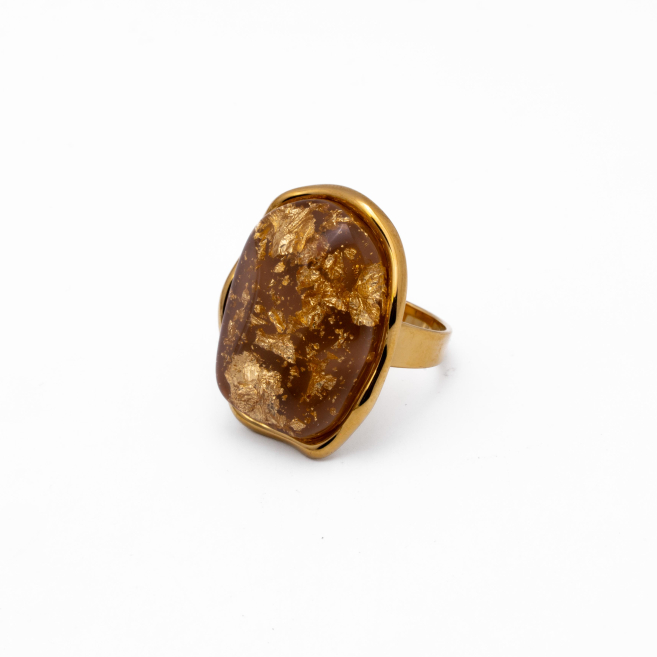 ANILLO Y00734 MARRON Acero Inoxidable 2A26