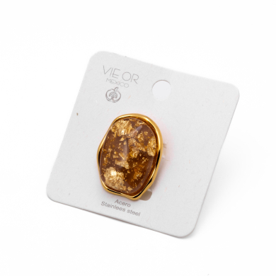 ANILLO Y00734 MARRON Acero Inoxidable 2A26