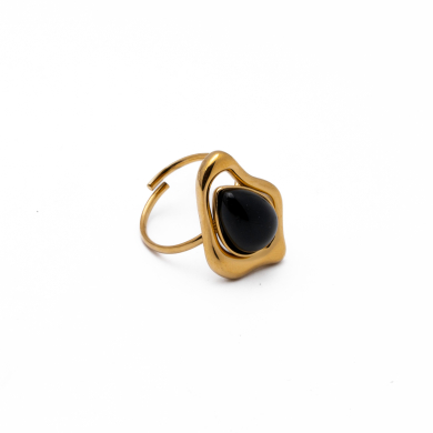 ANILLO Y00637 NEGRO Acero Inoxidable A27