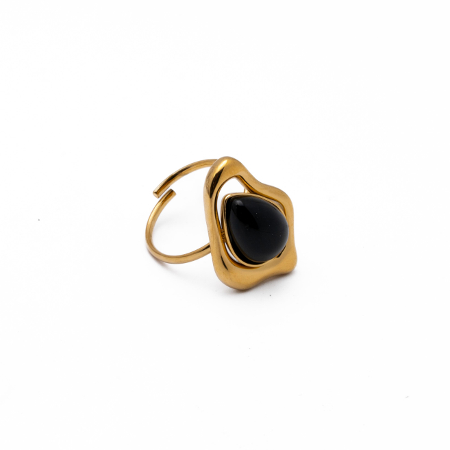ANILLO Y00637 NEGRO Acero Inoxidable A27