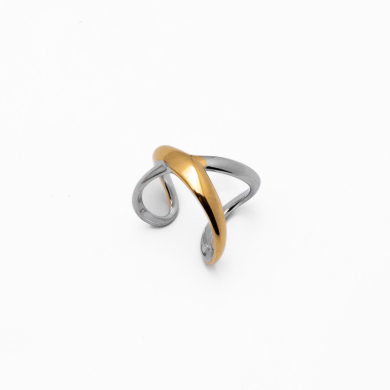 ANILLO Y00798 BICOLOR Acero Inoxidable 2A35